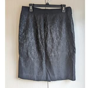 Dana Buchman Women's Regular Gray Solid Floral Textured Pencil Skirt Size 10